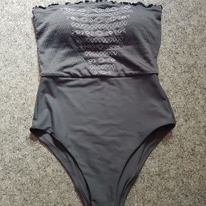 Aerie strapless one peice tribal print swimsuit